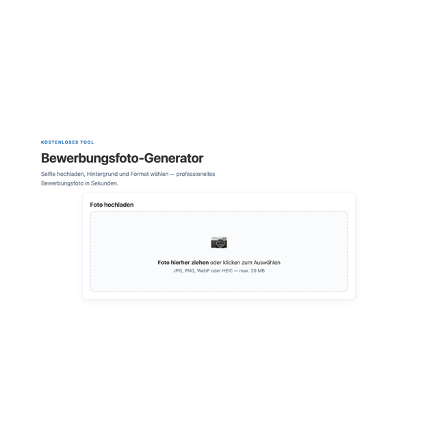 Bewerbungsfoto aus Selfie erstellen