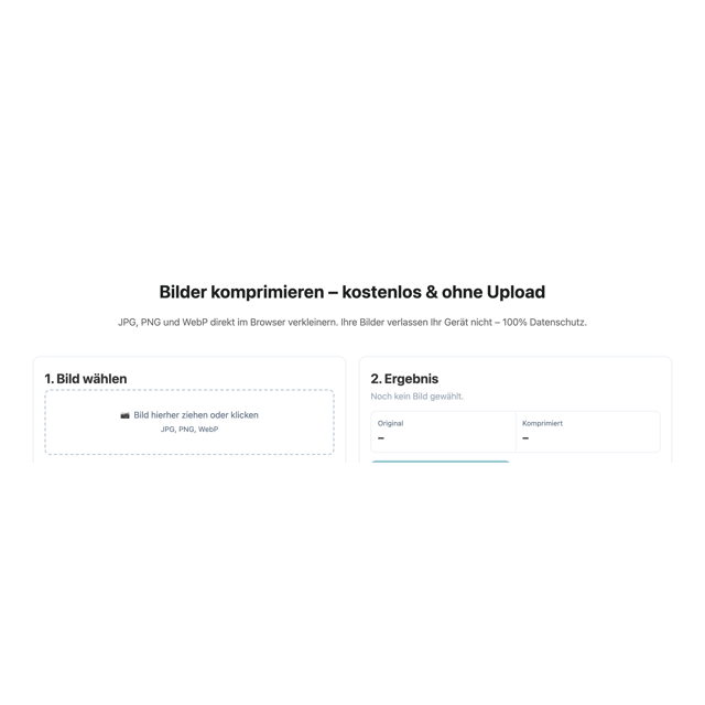 Bilder komprimieren – Screenshot