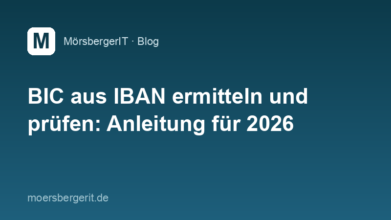 Schematische Darstellung einer deutschen IBAN: Länderkennung, Prüfziffer, Bankleitzahl und Kontonummer.