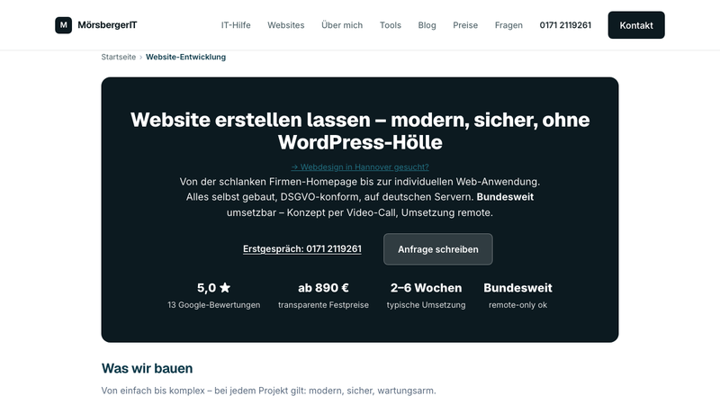 Was kostet eine Firmen-Website 2026