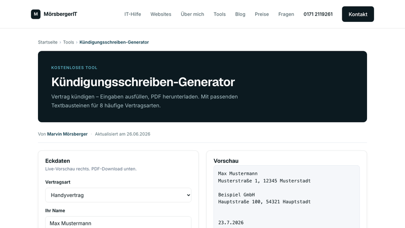Kündigungsfristen 2026