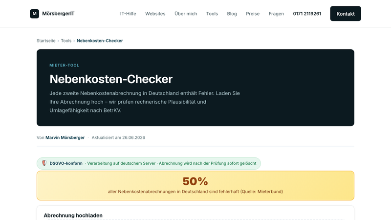 Nebenkostenabrechnung prüfen