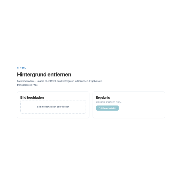 Hintergrund entfernen – Screenshot