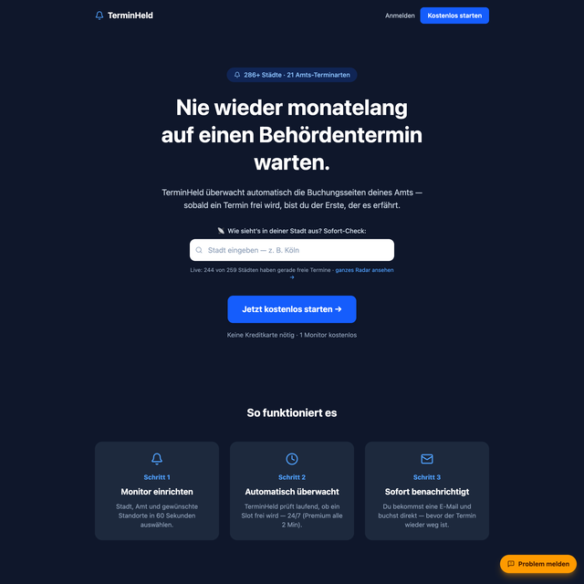 TerminHeld – Behörden-Termin-Wächter App